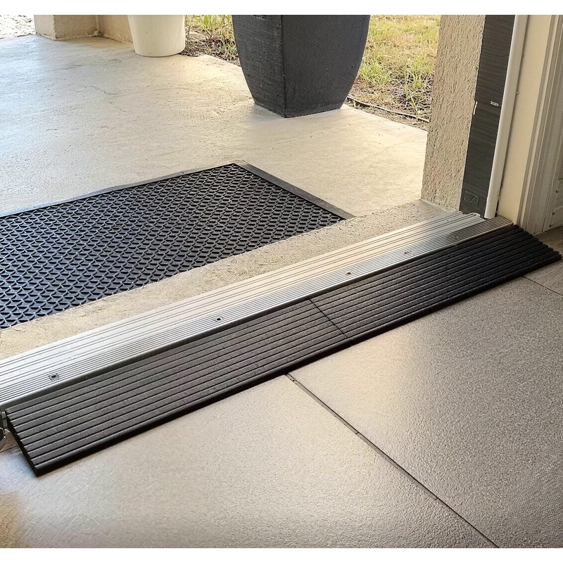 Nuvium 1 Inch Rubber Threshold Ramps for Doorways, 2 PCS