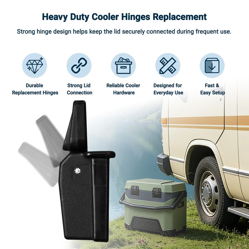 Cooler Replacement Hinges Compatible with Igloo BMX 25, 52 &