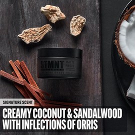 STMNT Grooming Goods Matte Paste, 3.38 oz: Strong control with a non-greasy formula. Coconut gel haircare, comfort clay for sleek, effortless styling.