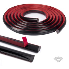 Art3d 10Ft Flexible Trim Caulk Strip, Peel and Stick Trim for Molding, Tile Edge, Ceiling, Wall Corner in Black