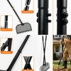 Leaf Grabber Rake, Lightweight Steel Leaf Picker Upper, Long Handle