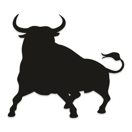 1 Sticker Bull Left I kfz251 I 11 x 10 cm I EL Toro I Car Sticker I Motorhome Notebook Laptop I Spain Espana I Bulle I UV-Resistant and Weatherproof I Madrid I Barcelona I Mallorca I