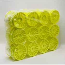 Universal Klinik RC Multi-Spoke 1/8th Buggy YELLOW Wheels 83mm (24pc) BULK PACK