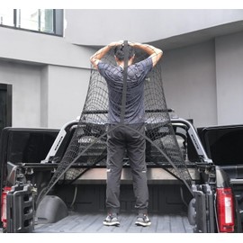 Mythya Organizadores de Maletero, Red de Carga Altamente Elástica, Organizador de Malla para la Caja de Camioneta, 120 * 120cm Que Se Estira hasta 214 * 214cm (120CM*120CM Una Capa)