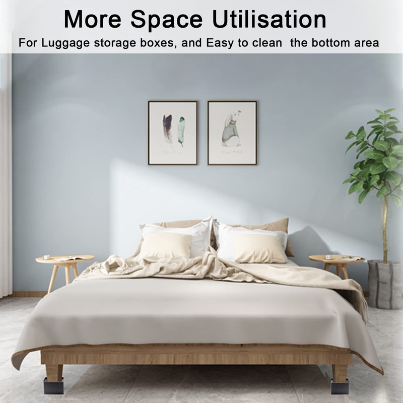 MYMULIKE Bed Risers 3 inch, 11000lbs Heavy Duty Oversized Rectangle