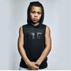 Battle Youth - Sudadera con Capucha sin Mangas, Azul/Blanco, Large