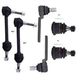 ALEGE 6Pcs Front Suspension Kit,Fit for Ford Crown Victoria 1995-1997 for Lincoln Town Car 1995-1997,Front Lower/Upper Ball Joint and Sway Bar End Link