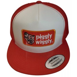Yupoong Piggly Wiggly Patch Trucker Hat Yupoong/YP Classic 6006 Snapback Red/White/Red