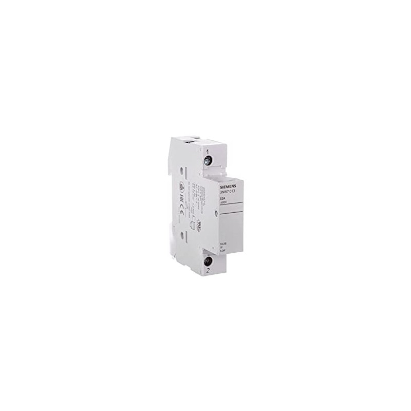 Siemens 3NW7013 Cylindrical Fuse Holder, White, 10 x 38 mm