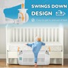 Universal Bed Rail for Toddlers, Swing Down Crib Rail, with