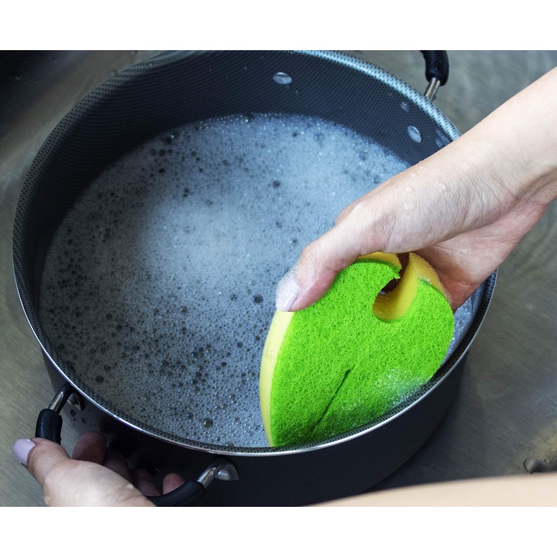 Evriholder Quick Dry Dishwashing Sponge, Versatile Slot to Clean Silverware,