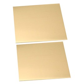 GANAZONO 2Pcs Brass Sheets for Jewelry Making DIY Crafting Plates Square Brass Plates for Jewelry Carving Metalworking Projects