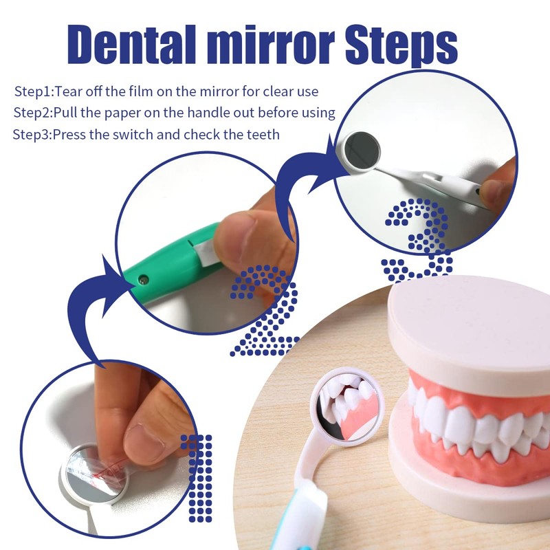 Ceonam 2 Pcs Dental Mirror with Light Tool LED Lighted