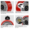 NINOSO 5" x 2" Heavy Duty Wheels, 1/2" Bore Axle