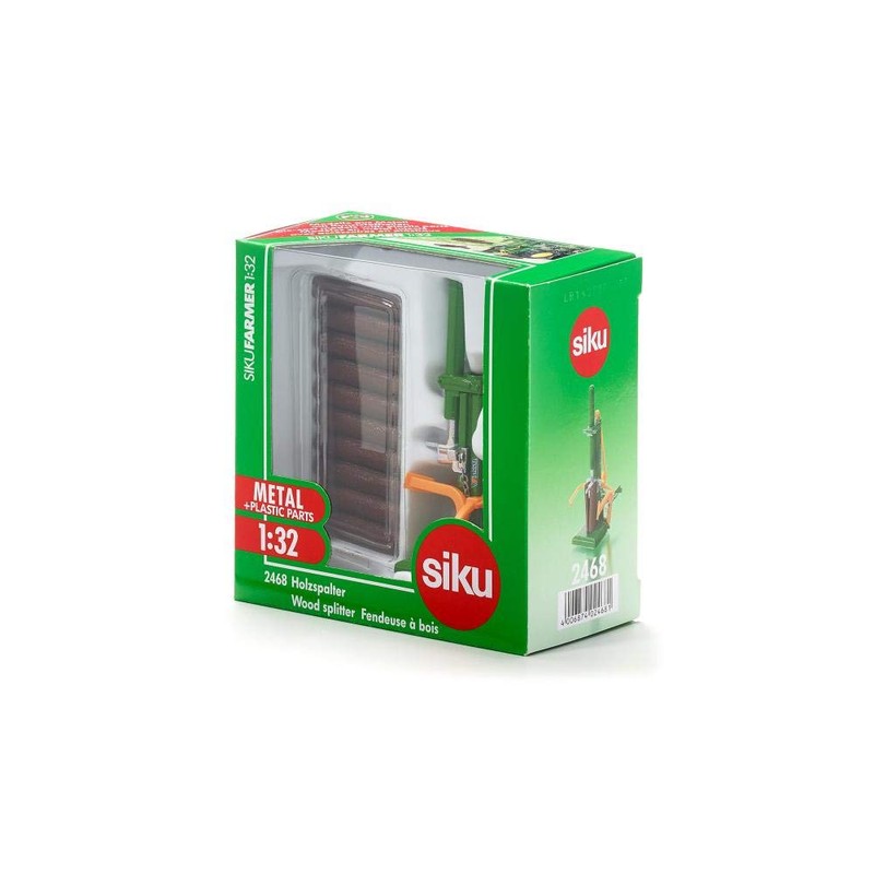 siku 2468, Wood Splitter, 1:32, Metal/Plastic, Green, Incl. 10 plastic