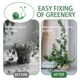 30pcs Creative Snail Shaped Plant Climbing Wall Fixture Clips – Self Adhesive Mini Plant Wall Clip Support for Indoor Outdoor Decoration, for Pothos, Plant Vines