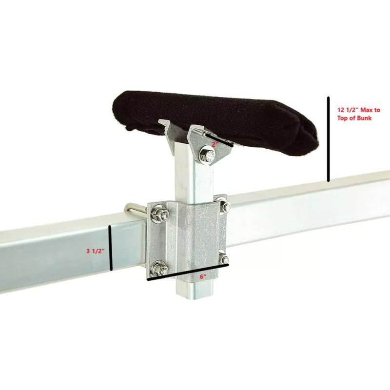 Unbranded Aluminum and Stainless Steel Boat Trailer Swivel Top Bunk