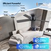 CHESUR 46" Black Flush Mount Ceiling Fans - Low Profile