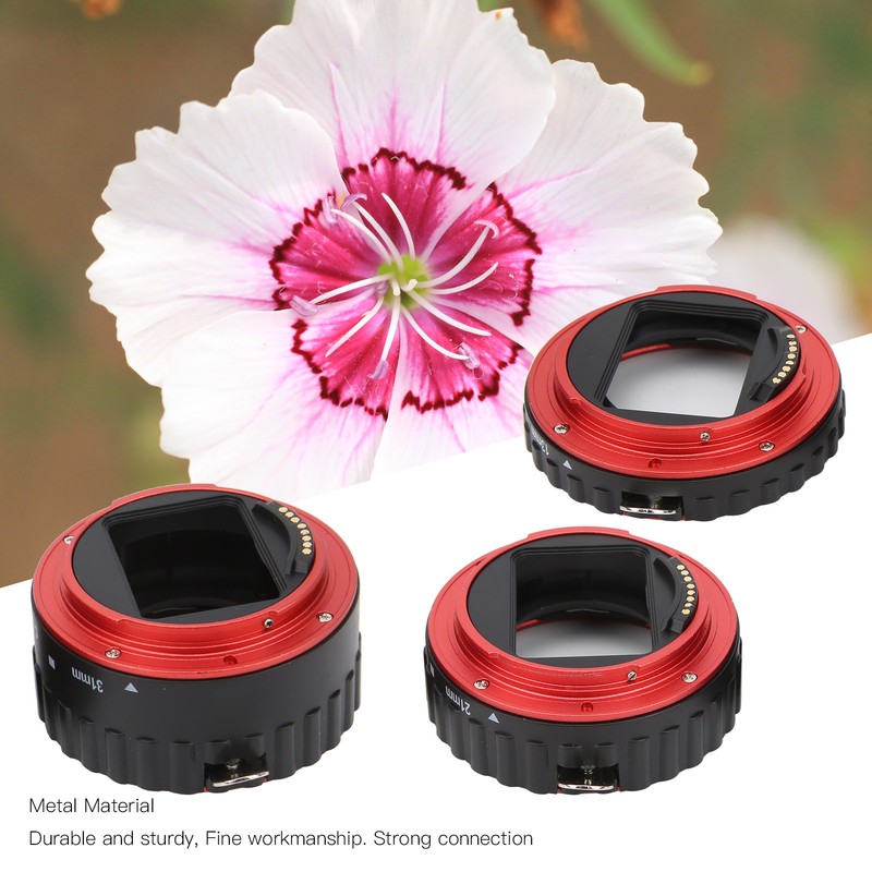 Auto Focus Macro Extension Tube Ring 13mm 21mm 31mm for
