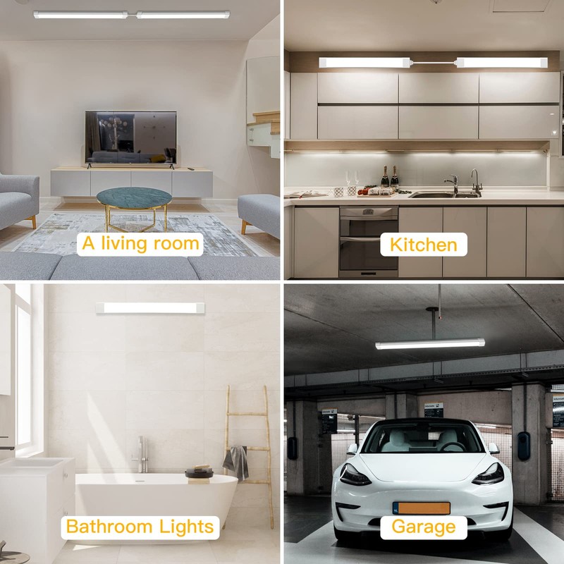 Plug in Light,1.4FT 17in with Plug,16W 1700LM 5000K LED Closet