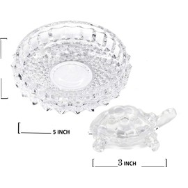 somi gift Vastu Feng Shui Tortoise/Kachua/Turtle with Plate for Goodluck and Career Showpiece for Home & Office Table (Feng Shui Crystal Turtle Tortoise with Plate)