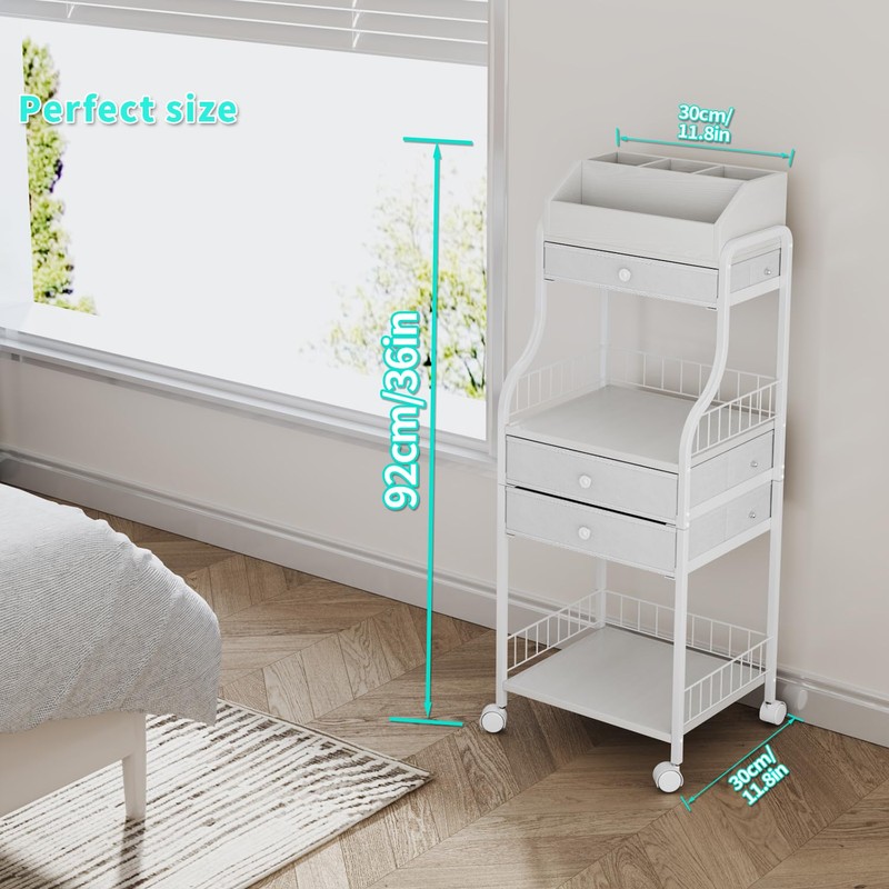 HapiRm Floor Makeup Organizer Storage - Vanity Skincare Make Up