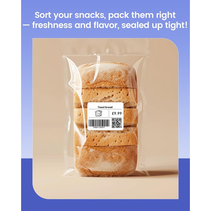 3-Rolls Self-Adhesive Thermal Labels Compatible with Nelko PM220 Bluetooth Label