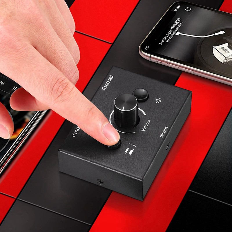 2 Set 3.5mm Audio Switcher, 2 Input 1 Output/1 Input