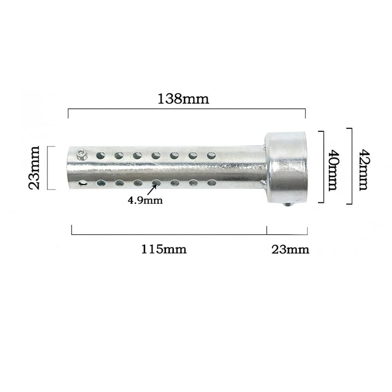Motorcycle Exhaust Pipe, Noise Reduction Aluminum Alloy Heat Resistant Exhaust
