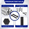 ORTAVA Hexagon Wood Screws (10, Black, M6 x 75)