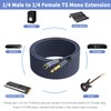 GOSYSONG 1/4 TS Male to Female Extension Cable 10ft, Guitar