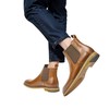 Temeshu Men's Chelsea Boots Casual Dress Boots Brown Ankle Slip