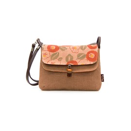 Creare KS-180 Women's Shoulder Bag, Cross-body Design, Lightweight, Made in Japan, Persimmon Dyed, Japanese Clothing, Flower Chisa, Macaron, 2-Way Bag, Mother's Day, Birthday Gift, Gift, Red Crust