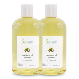 Soapeauty Kukui Nut Oil | 100% Pure & Natural | Cold Pressed | Moisturizing Oil for Skin, Hair, and Soap Making | 24 fl oz (2 * 12 fl oz)