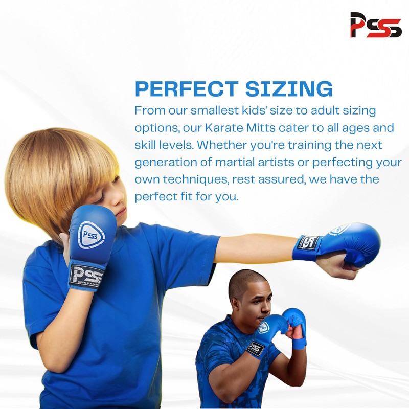 PSS Kids Karate mitt gloves for Boxing Martial Arts jab