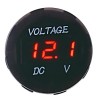 Wiredco 2X Round Red LED Voltmeter Voltage Display 12-24VDC Battery