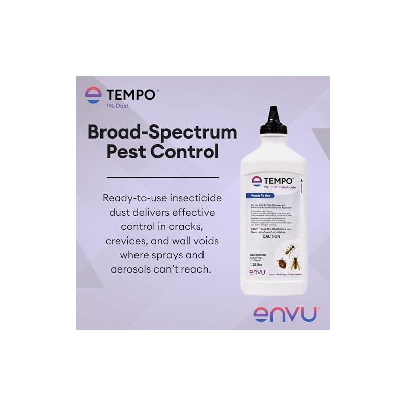 Tempo 1% Dust Insecticide 1.25 lbs | Ready-to-Use Cyfluthrin Bug
