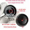 CAMGJORT 26115-E Round Fan Control Light Dimmer Switch Knob,1/4 inch