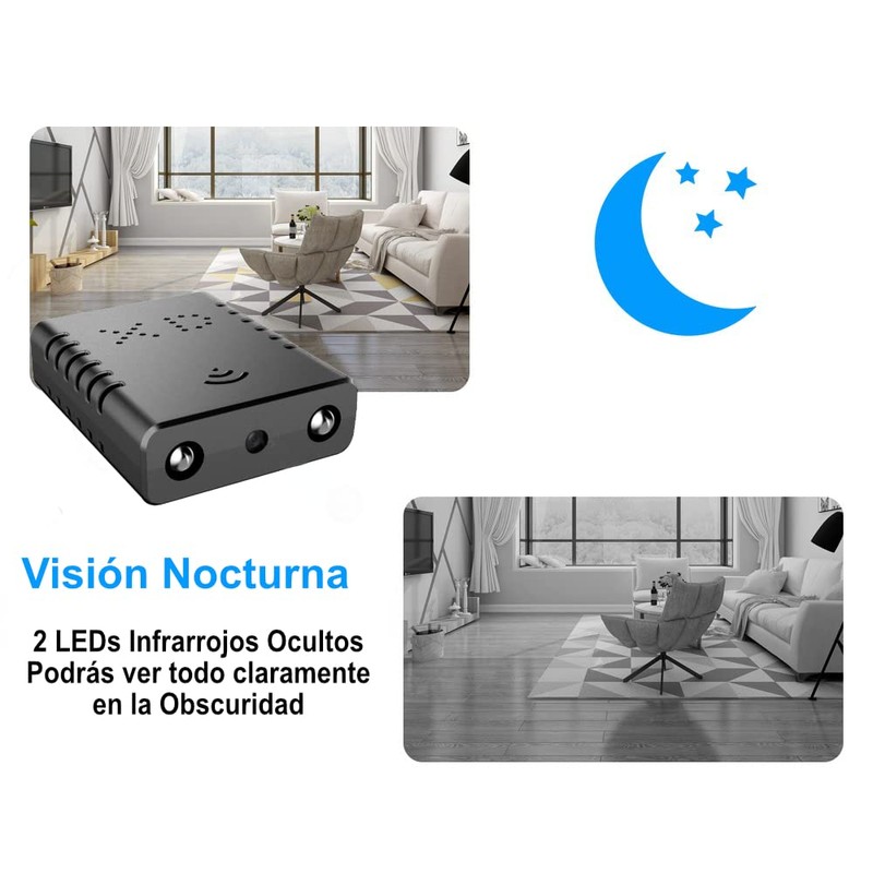 ZINKER Micro Cámara Espia Inalambrica WiFi Ful HD 1080P Mini