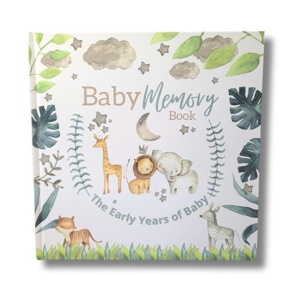 Baby Milestone Book - Memory Book - Baby Gift - First Year Milestone Hardback Book - Gloss Hardback 36 Pages New Baby Journal