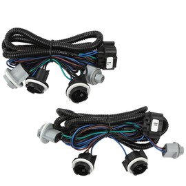 CNNELL Tail Light Assembly Rear Lights Harness Pair LH & RH Compatible with Chevy Silverado 1500 2500 HD 3500 Hybrid