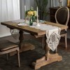 ARTABLE Lace Table Runner Rectangle Gray Cotton Linen Fabric Dresser