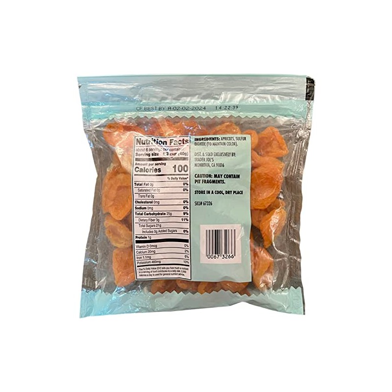 Trader Joe's Extra Choice California Apricots Dried & Pitted, 8