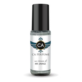 CA Perfume Impression of Mr. Savage For Men Replica Fragrance Body Oil Dupes Alcohol-Free Essential Aromatherapy Sample Travel Size Concentrated Long Lasting Attar Roll-On 0.14 Fl Oz/4ml-X1