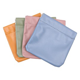 POFET 4 Pack Small Makeup Bag Waterproof Minimalist Leather Cosmetic Organizer for Women Mini Makeup Bag Travel Storage