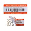 Barcode Security Labels Dumb Silver PET Warranty Void Sticker with