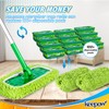 KEEPOW Reusable Microfiber Mop Pads Compatible with Swiffer Sweeper Mop,