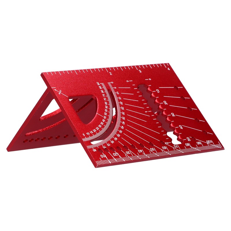 Woodworking Square Size Measure Ruler Aluminum Alloy 3D Mitre 45