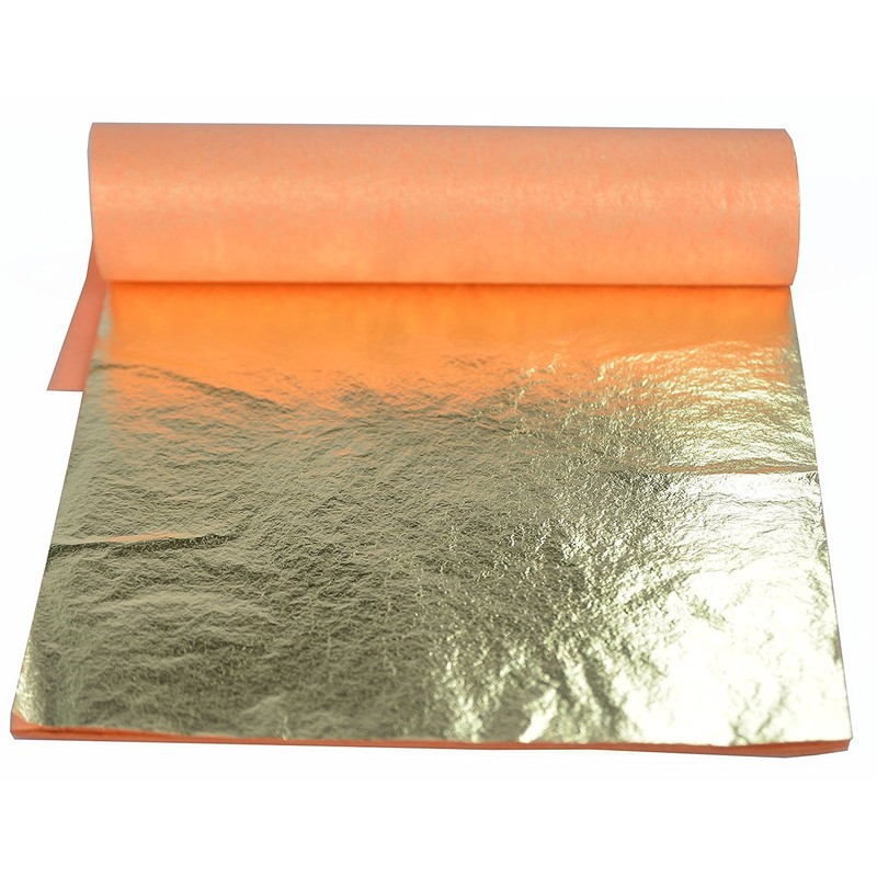 Barnabas Blattgold: Professional Quality Imitation Gold Leaf Sheets, 25 Sheets,