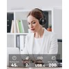 ANSTEN Bluetooth Headset with Microphone, Noise Cancelling, 40 Hours Playtime,